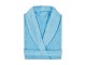Peignoir col châle bleu ciel homme ou femme 100% coton 385 g/m2