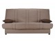 Banquette Clic-Clac tissu marron avec matelas SOFAFLEX ép. 11 cm