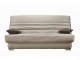 Banquette Clic-Clac tissu beige avec matelas SOFACONFORT ép. 14 cm