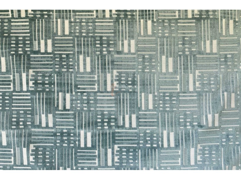 Tissus Tribeca motifs velours sur fond chenillé.