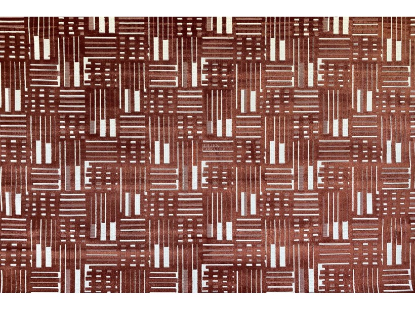 Tissus Tribeca motifs velours sur fond chenillé.