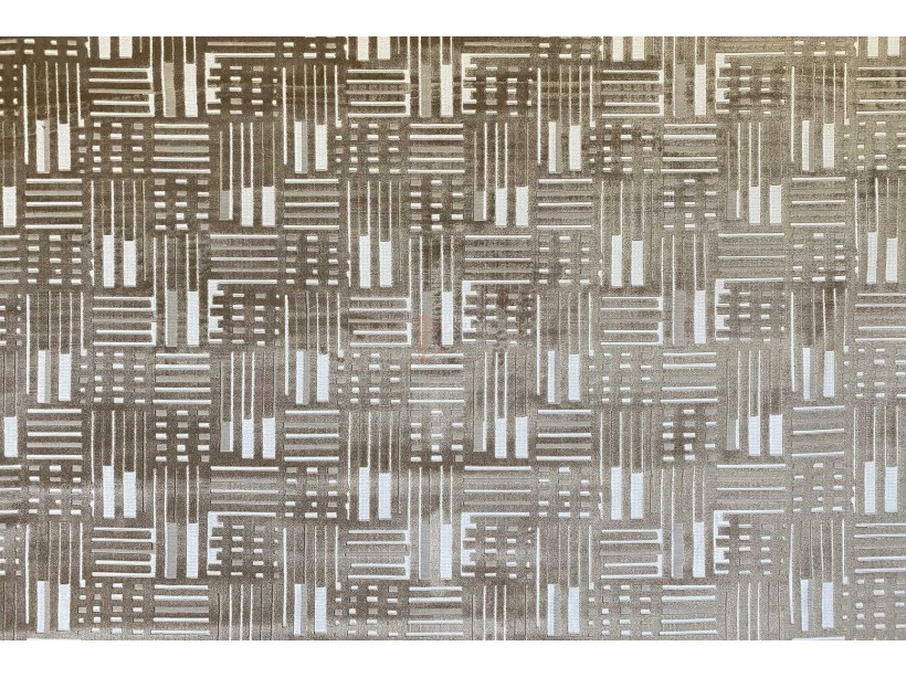 Tissus Tribeca motifs velours sur fond chenillé.