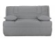 Banquette BZ BOLOGNE essentiel tissu gris chiné A969/A969, matelas BULTEX 140x190 cm ép. 12 cm