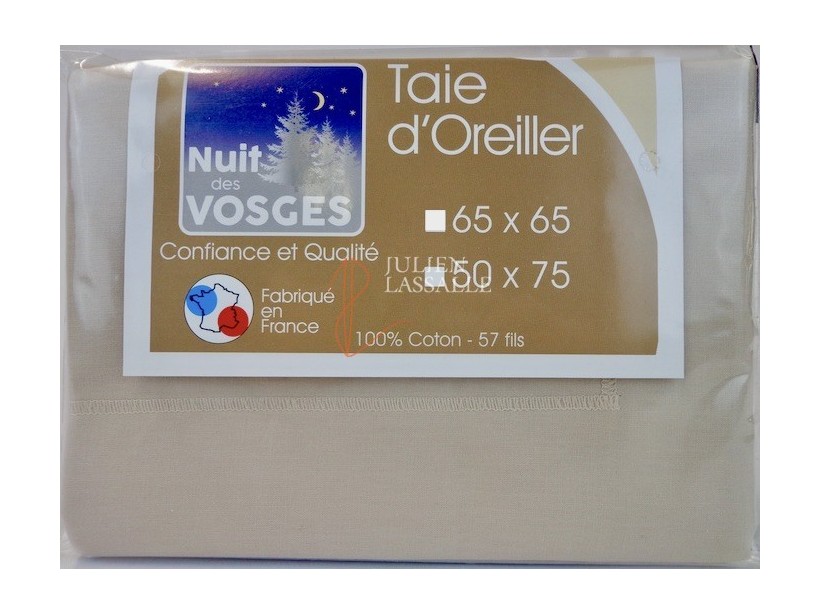 Taie d'oreiller rectangulaire NUIT DES VOSGES 50x75 cm 100% coton unie
