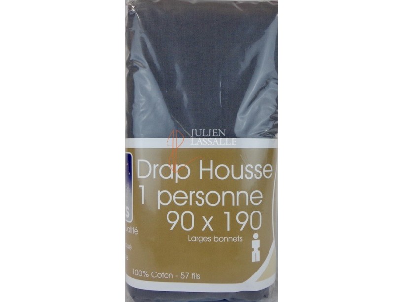 DRAP HOUSSE 130x190 cm GRAND TEINT 100 % COTON / OBAO