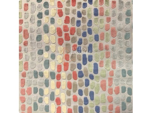 Tissu SAN DIEGO motifs velours sur fond jacquard - Chanée Deschmeker