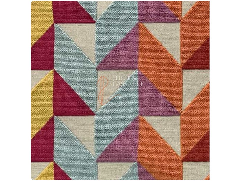 Tissu SACRAMENTO velours à motifs sur fond jacquard - Chanée Deschmaker