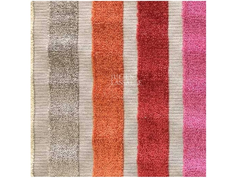 Tissu YUCATAN rayures de velours multicolores - Chanée Deschmaker