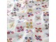 Tissu FLOWER LOVE motifs brodés sur fond de toile - Jab