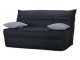 Banquette BZ Christiana 140 essentiel tissu gris anthracite A998/A996, matelas 140x190 cm ép.9 cm