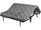 Banquette BZ Christiana 140 essentiel tissu gris anthracite A998/A996, matelas 140x190 cm ép.9 cm