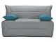 Banquette BZ City essentiel tissu gris clair A969/A971, matelas 140x190 cm ép. 12 cm