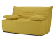 Banquette BZ CARIOCA 140 ESSENTIEL tissu jaune B915, matelas 140x200 cm ép. 12 cm
