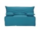 Banquette BZ CARIOCA 140 ESSENTIEL tissu bleu canard A921, matelas 140x200 cm ép. 12 cm
