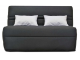 Banquette BZ CARACOL ESSENTIEL tissu gris anthracite A998/A996, matelas 140x200 cm ép. 15 cm