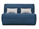 Banquette BZ CARACOL essentiel tissu bleu pétrole A972/A969, matelas 140x200 cm ép. 15 cm
