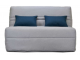 Banquette BZ CARACOL essentiel tissu gris clair A996/A972, matelas 140x200 cm ép. 15 cm