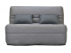 Banquette BZ CARACOL essentiel tissu gris chiné A969/A968, matelas 140x200 cm ép. 15 cm