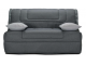 Banquette BZ BOLOGNE essentiel tissu gris A968, matelas BULTEX 140x190 cm ép. 12 cm