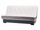 Banquette Clic-Clac tissu gris avec matelas STARCONFORT ép. 15 cm