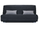 Banquette clic-clac tissu gris anthracite avec matelas SOFACONFORT ép. 17 cm