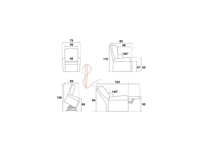 Fauteuil relax Equilibre 1 moteur 2 temps