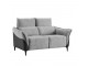 Canapé et fauteuil Dune tissu gris anthracite et carbone