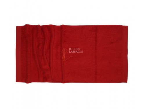 Serviette de toilette rouge 100% coton