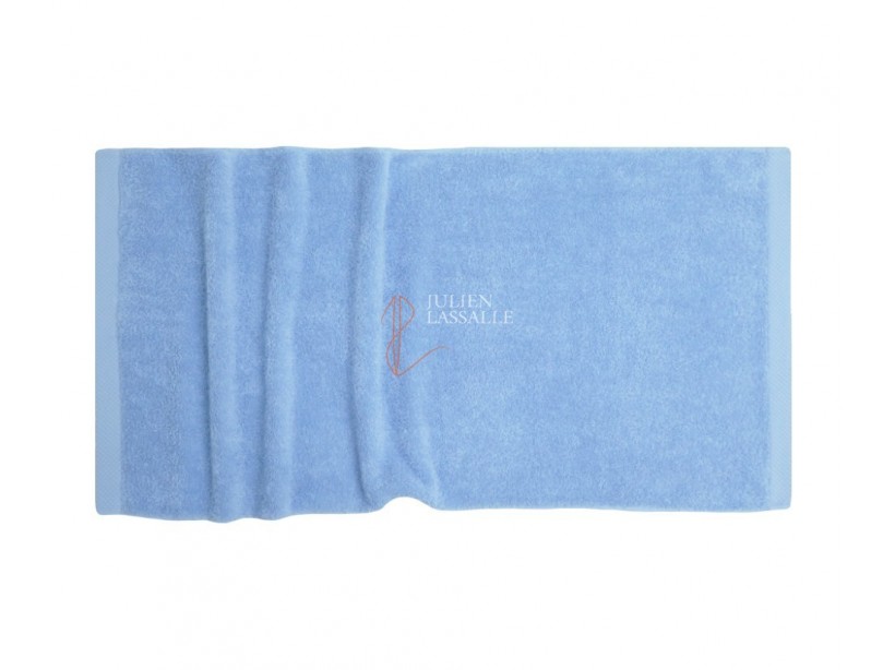 Serviette de toilette bleue 100% coton