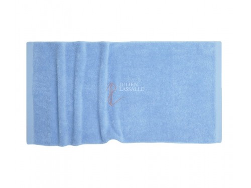 Serviette de toilette bleue 100% coton