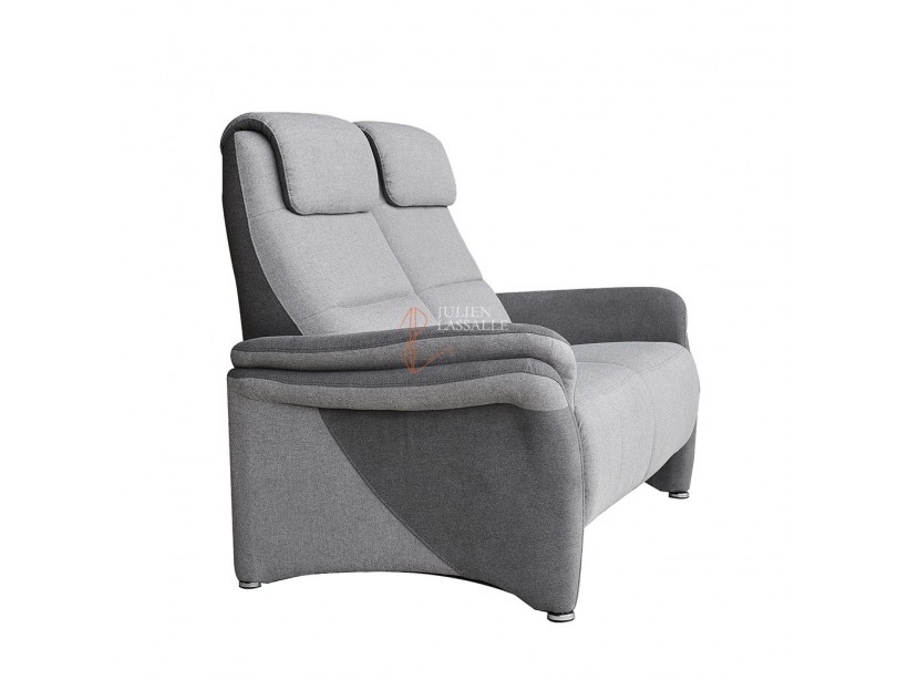 Canapé ou fauteuil de relaxation Plénitude tissu gris clair & gris foncé