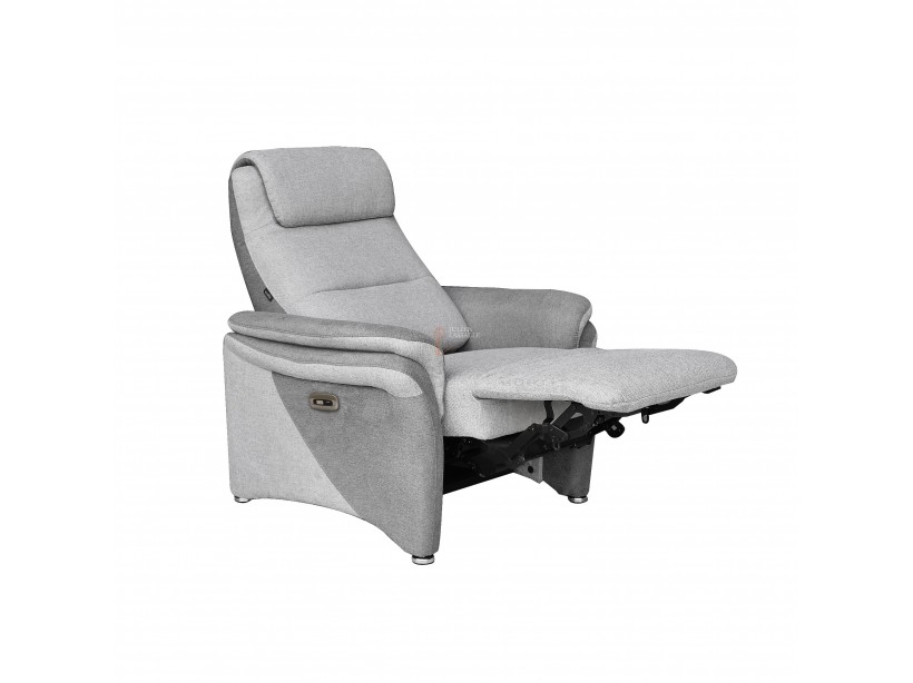 Canapé ou fauteuil de relaxation Plénitude tissu gris clair & gris foncé