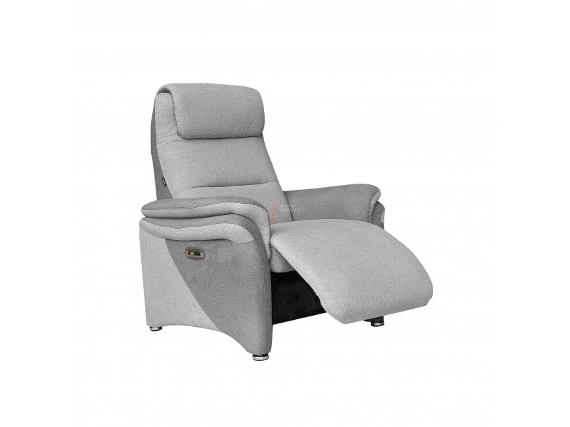 Canapé ou fauteuil de relaxation Plénitude tissu gris clair & gris foncé