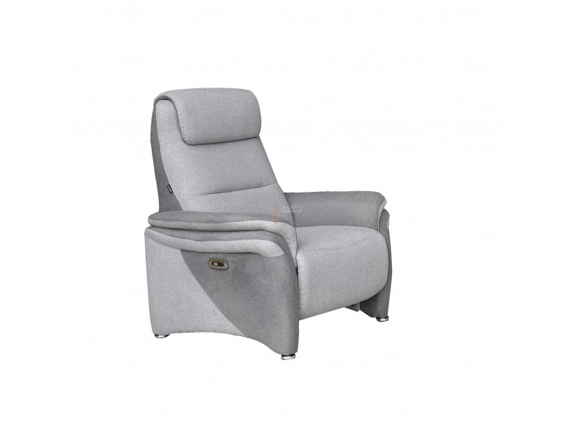 Canapé ou fauteuil de relaxation Plénitude tissu gris clair & gris foncé