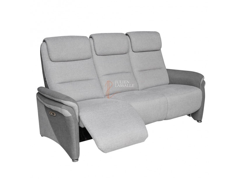Canapé ou fauteuil de relaxation Plénitude tissu gris clair & gris foncé