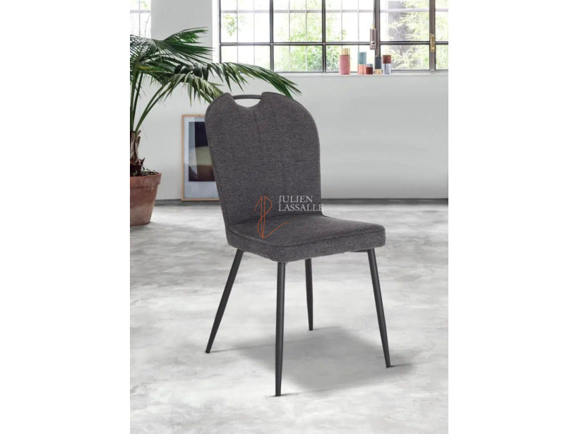 Lot de 2 chaises Salomé Gris anthracite Girardeau