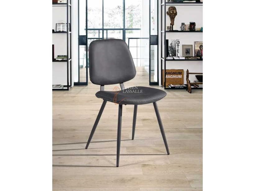 Lot de 2 chaises Margot Gris vintage Girardeau