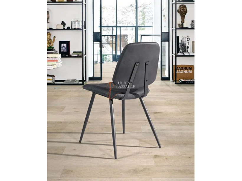 Lot de 2 chaises Margot Gris vintage Girardeau