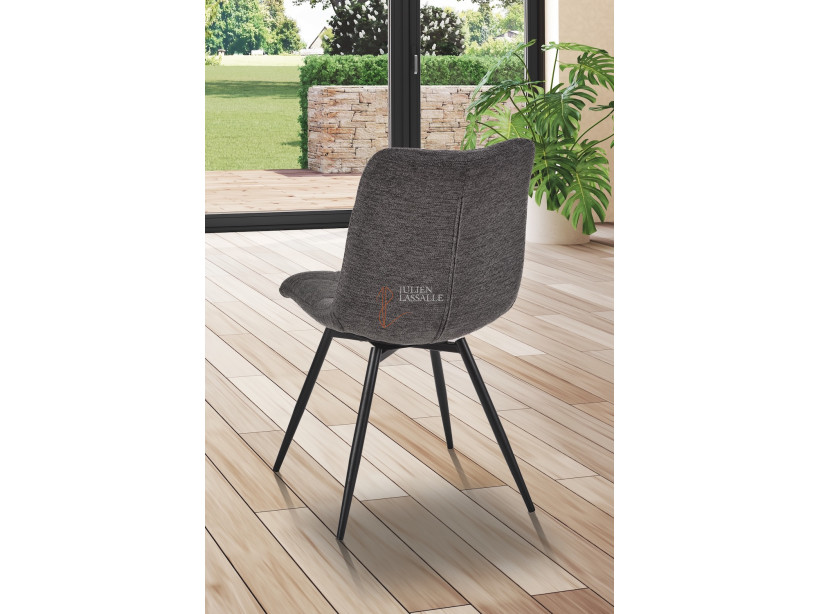 Lot de 2 chaises Angel'A Gris anthracite Girardeau