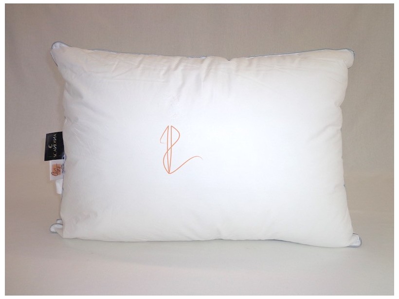 Oreiller en percale de coton garnissage micro-fibres sensation duveteuse