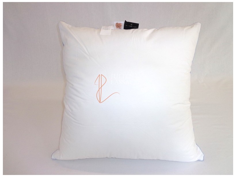 Oreiller en percale de coton garnissage micro-fibres sensation duveteuse