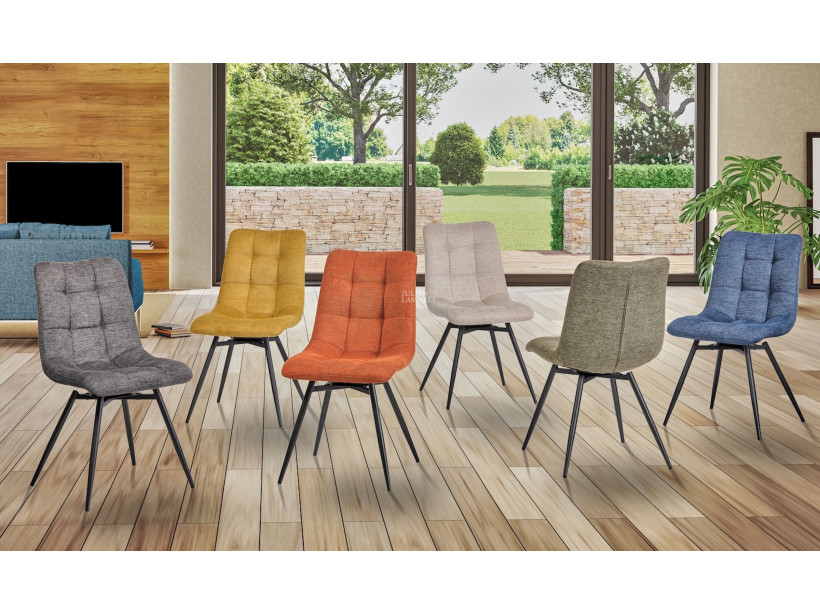 Lot de 2 chaises Angel'A Bleu cobalt Girardeau