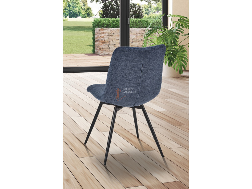 Lot de 2 chaises Angel'A Bleu cobalt Girardeau