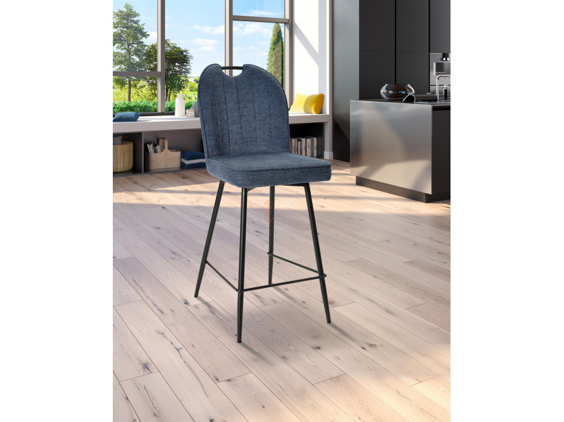 Lot de 2 chaises snack Salomé Bleu cobalt Girardeau