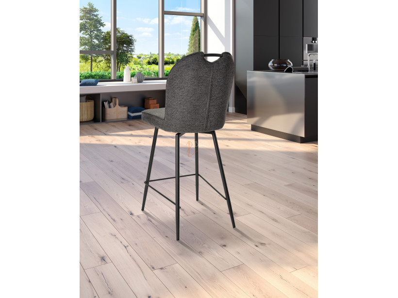 Lot de 2 chaises snack Salomé Gris anthracite Girardeau