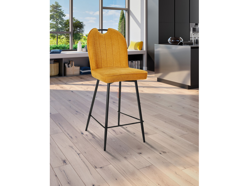 Lot de 2 chaises snack Salomé Jaune paille Girardeau