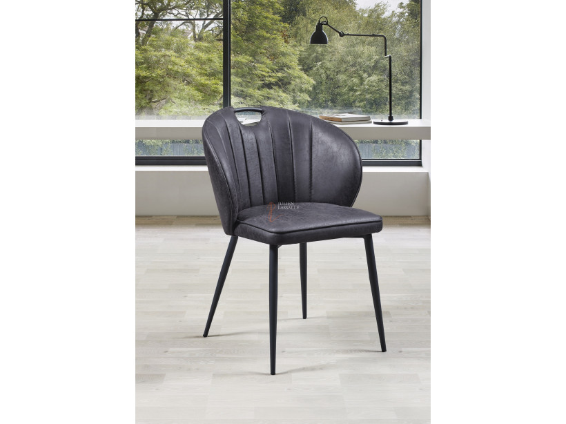 Lot de 2 chaises Louna Noir Girardeau