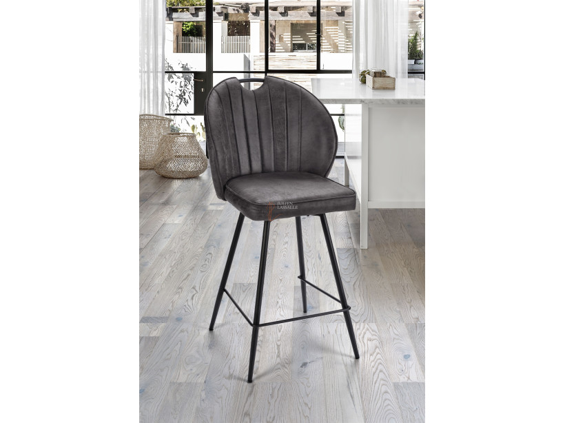 Lot de 2 chaises snack Louna Noir Girardeau