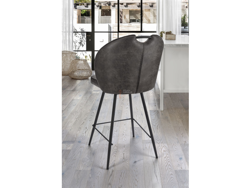 Lot de 2 chaises snack Louna Noir Girardeau