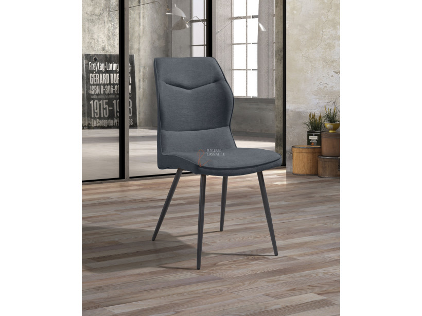 Lot de 2 chaises Julie Gris souris Girardeau